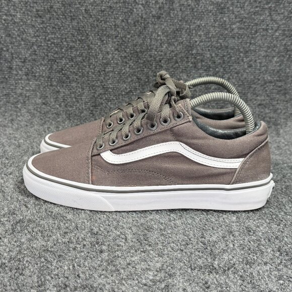 Vans Old Skool Sneakers Womens Size 8.5 Gray Canvas Low Lace Retro Athletic Shoe - Picture 4 of 11